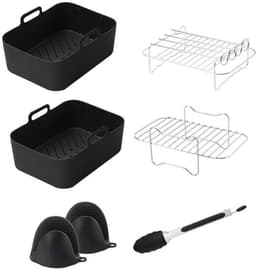 Daity 7-delige - Airfryer accessoires - Geschikt voor Ninja Airfryer Accessoires - Voor SL400EU - AF300EU - AF400EU - AF140EU - AF500EU - Rechthoekig — thumbnail 1