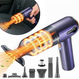 Kruimeldief Snoerloos – 15000 PA Zuigkracht – 7 Opzetstukken – Auto Handstofzuiger met HEPA Filter – Air Duster – Kruimelzuiger – Woodoro — thumbnail 1
