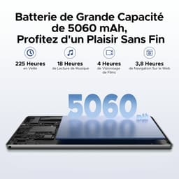 Doogee U10 - Tablet - 16GB RAM+ 128GB ROM (2TB TF) - 10,1 inch - Face ID - 5060 mAh - Android 15.0 - WiFi 6 - Met toetsenbord Mouse - Grijs — thumbnail 5