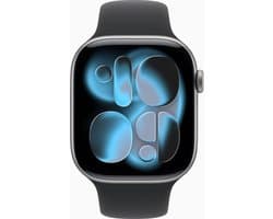 Apple Watch 11 - Wifi + 5G - 46mm - Space Grey Aluminium Case with Black Sport Band - S/M