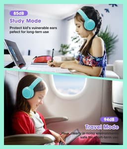 Koptelefoon kinderen met draad - Kinderkoptelefoon - Bedrade hoofdtelefoon - Veilig volume - School - Tablet - Laptop - Reizen - Muziek luisteren — thumbnail 3