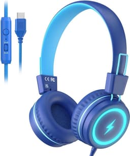 Koptelefoon kinderen met draad - Kinderkoptelefoon - Bedrade hoofdtelefoon - Veilig volume - School - Tablet - Laptop - Reizen - Muziek luisteren — thumbnail 1