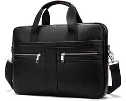 Laptoptas 17 Inch - Laptop Sleeve - Computertas - Schoudertas - Aktetas - Zwart