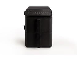 CREATEE - 11,2 L Airfryer met dubbele laag en onafhankelijke bediening, Zwart - AIR FRYER DUAL STACK