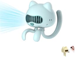 Stroller Fan Met Oplaadbare Accu en Aroma Verdeler - Handventilator en Tafelventilator in Bladloze Ontwerp — thumbnail 2