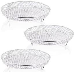 3 Pack Universele Airfryer Accessoires - Ronde Grill en Stapelbare Grill Net — thumbnail 1