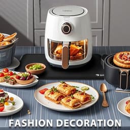 Hittebestendige Mat voor Airfryer en Magnetron - 60x40cm Siliconen Werkbladbeschermer — thumbnail 3