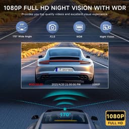 Dashcam met Dubbele Lens – 1080p Full HD, Nachtzicht, Bewegingsdetectie & Parkeerbewaking – Inclusief 32GB Geheugenkaart — thumbnail 5