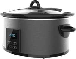 MMP® Slowcooker met timer - Slowcooker - Crockpot - Zwart - 31cm x 25cm x 40cm — thumbnail 1
