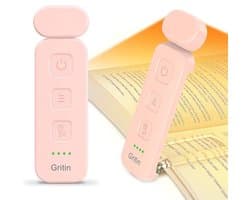 Oplaadbare Leeslamp met Clip - Draagbaar Boeklicht met 3 Kleuren en Traploos Dimmen