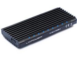 Harddiskbehuizing - Externe USB-C SSD behuizing voor M.2 NVME en SATA M.2 - Tot 10 Gb/s - Enclosure voor M.2 NVME als SATA M.2 SSD