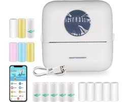 HeppieBabie Bluetooth Pocket Printer - Mini Printer - Sticker - Mobiele Fotoprinter - Incl 16 Papierrollen