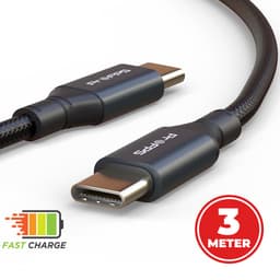 ProFPS USB-C naar USB-C Kabel 3M – Voor PlayStation 5 (PS5) – 240W – 20Gbps — thumbnail 1