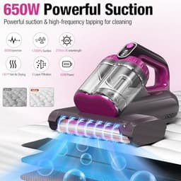 Matrasstofzuiger met UV-C-licht en hoge verwarmingstechnologie - 15 kPa zuigkracht en 450 W — thumbnail 2
