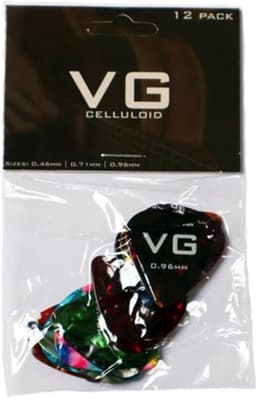 VG plectrum set 12 Celluloid plectrums - diktes thin 0.46 medium 0.71 en thick 0.96 mm — thumbnail 4