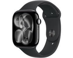 Apple Watch 11 - Wifi + 5G - 46mm - Jet Black Aluminium Case with Black Sport Band - S/M