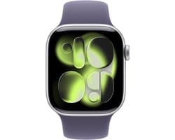 Apple Watch 11 - Wifi - 42mm - Zilverkleurig Aluminium Case with Purple Fog Sport Band - S/M