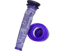 Dparts filterset geschikt voor Dyson V6 V7 V8 SV10 SV11 steelstofzuiger - HEPA filter 967478-01 - pre-filter motorfilter 965661-01