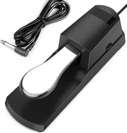 Toetsenbord sustainpedaal - Sustainpedaal voor keyboard - Pedalen - Sustain pedaal voor piano of keyboard - 6.35 mm Universeel - Met 1 meter kabel - Geschikt Voor keyboards en digitale piano’s synthesizer en elektronisch orgel — thumbnail 1