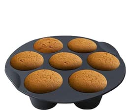 Muffinvormen - Professioneel Hoogwaardige kwaliteit Airfryer Bakplaat - Anti Aanbak laag - Cupcake Tray - Muffin bakvormen - silicone bakvorm - Siliconen Cupcake bakvorm - Voor Muffins, Cupcakes, Mini-quiches - 17.5cm - Zwar — thumbnail 1