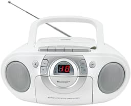 Soundmaster SCD5100WE, Boombox met FM-radio, CD- en cassettespeler, wit — thumbnail 1
