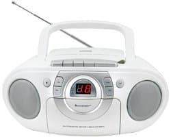 Soundmaster SCD5100WE, Boombox met FM-radio, CD- en cassettespeler, wit