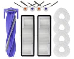 11 x Onderdelen - Accessoires Set - Geschikt voor Narwal Freo X Ultra J4 J4 Lite Series(1 rolborstel, 4 zijborstels, 2 filters, 4 doeken)