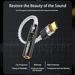 32bit/384kHz USB-C naar 3.5mm Adapter voor Hoofdtelefoonversterking — thumbnail 2