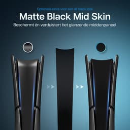 Playstation 5 Slim Faceplates Digital Edition (niet geschikt voor standaard PS5 & PS5 Pro) - Inclusief Mid Skin - Accessoires - Faceplate - Cover - Plate - Skin - Zwart — thumbnail 3