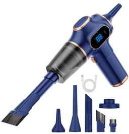 Kruimeldief - Draadloze stofzuiger - Auto stofzuiger - Deep clean - Herbruikbaar HEPA filter - Blauw — thumbnail 1