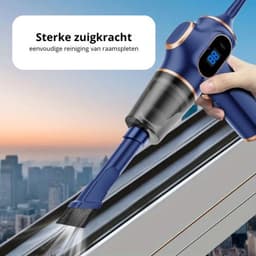 Kruimeldief - Draadloze stofzuiger - Auto stofzuiger - Deep clean - Herbruikbaar HEPA filter - Blauw — thumbnail 4