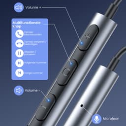 AdroitGoods 3,5mm Jack Oortelefoons met Microfoon & HiFi Stereo Geluid – Oordopjes/Oortjes - Compatibel met 3,5mm audioapparaten — thumbnail 2