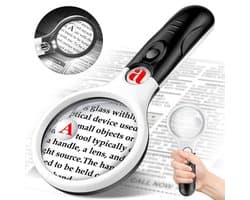 Handheld Vergrootglas met 3 LED-verlichting voor Nauwkeurig Lezen
