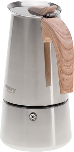 Camry CR 4424 RVS Moka Pot – 9 Kops Espresso Percolator – Geschikt voor Inductie, Gas, Keramisch & Halogeen – 450ml – Veiligheidsventiel – Vaatwasserbestendig — thumbnail 3