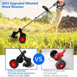 Draadloze 3-in-1 elektrische grasmaaier met telescopische steel en batterij — thumbnail 4