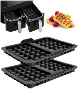 EXCITAT Siliconen wafelijzer - 2-pack - Geschikt voor Ninja Air Fryer wafelliners - Geschikt voor Ninja Air Fryer accessoires - Geschikt voor Ninja AF400EU, AF451EU en AF500EU — thumbnail 1