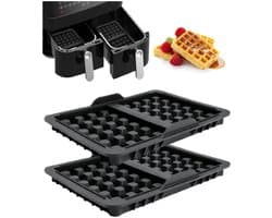 EXCITAT Siliconen wafelijzer - 2-pack - Geschikt voor Ninja Air Fryer wafelliners - Geschikt voor Ninja Air Fryer accessoires - Geschikt voor Ninja AF400EU, AF451EU en AF500EU