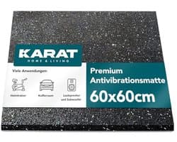 Anti-vibratie mat 60 x 60 cm - 2 cm dik - Geluidsisolatie - Rubber pad voor wasmachine, droger en fitnessapparatuur