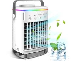 Mobiele airco zonder afvoerslang - 3-in-1 - Ventilator - Voor Slaapkamer & Woonkamer - 4 Snelheden - Airconditioning - Draagbare Aircooler - LED Verlichting — afbeelding 1