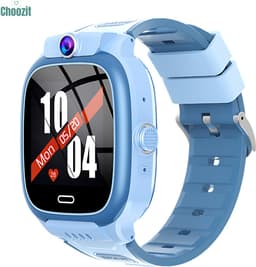Kinder Smartwatch met GPS & Telefoonfunctie – Veiligheidshorloge voor Kinderen met Camera, SOS-Knop & Locatietracking – Ouderlijk Toezicht – blauw — thumbnail 1