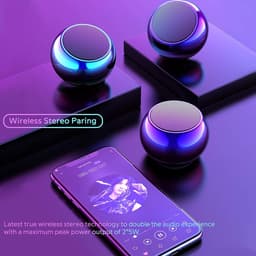 Draagbare Bluetooth Speaker - Stereo Sound - 10 Uur Speeltijd - Stofvast Metalen Ontwerp - 70 Gram - 1.38×1.89 inch - Met koord — thumbnail 3