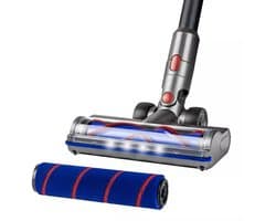 PARTS4® zuigmond elektrisch roterend geschikt voor Dyson met 2 rol-borstels| Passend voor de Dyson V7 / V8 / V10 / V11 / V15 series | Met LED licht, zachte & V-shape rolborstel welke eenvoudig te reinigen is | Alternatief voor 972182-03, 966489-08