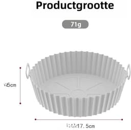 2 stuks - Bakmatten - Airfryer Siliconen Bakplaat - Airfryer siliconen bakmat - Ovenbestendige - Perfect voor koekjes, groenten en snacks - Grijs — thumbnail 3