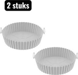 2 stuks - Bakmatten - Airfryer Siliconen Bakplaat - Airfryer siliconen bakmat - Ovenbestendige - Perfect voor koekjes, groenten en snacks - Grijs — thumbnail 1