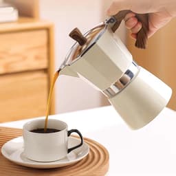 longziming -150 ml Espresso Koffiemaker voor Inductie – Aluminium Mokkakan met Veiligheidsventiel, Espressopot voor 2 Kopjes, Traditionele Percolator voor Aromatische Koffie, Geschikt voor Gas & Elektrisch Fornuis — thumbnail 4