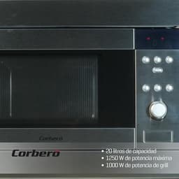 Inbouwmagnetron 20 liter RVS met Grill en Automenu - 800W — thumbnail 1