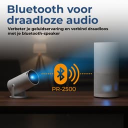 Mini Beamer - Full HD 1920*1080P - 175 ANSI Lumen - Projector - Thuisbioscoop - HDMI - USB-C - PR2500 — thumbnail 5