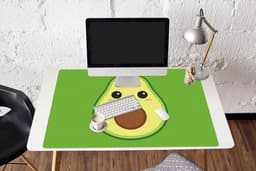 Muismat XXL 120x80 cm - Bureau onderlegger - Bureau mat Avocado - Groen - Speels - Bureaumat - Gaming mousepad xl - Bureaulegger groot - Computer deskmat — thumbnail 5