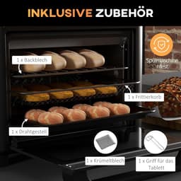 Mini-oven met convectie en heteluchtfriteuse, 13 l, 12 programma's, 1200 W — thumbnail 5