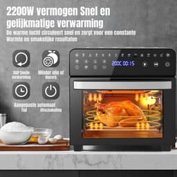 MMP® Heteluchtoven - Oven - Airfryer Oven - Zwart - 20cm x 25cm x 20cm — thumbnail 6